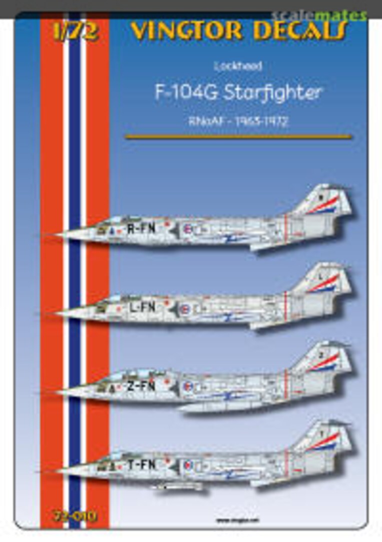 Boxart Lockheed F-104G Starfighter 72-010 Vingtor Decals