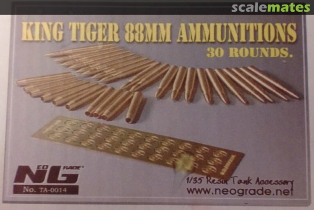 Boxart King Tiger 88mm Ammunitions TA-0014 NeoGrade