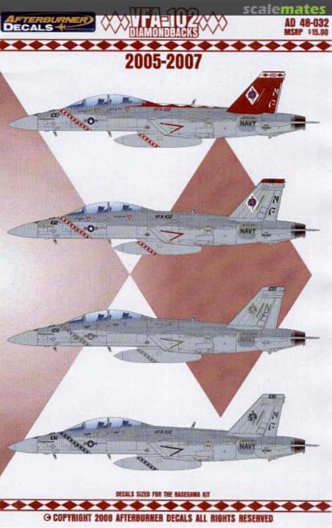 Boxart VFA-102 Diamondbacks 48-032 Afterburner Decals