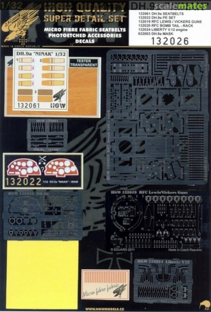 Boxart DH.9a "NINAK" - Super Detail Set 132026 HGW Models