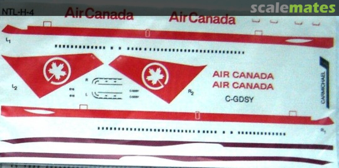 Boxart Boeing 767-200 - Air Canada NTL-H-4 Carmichael Decals