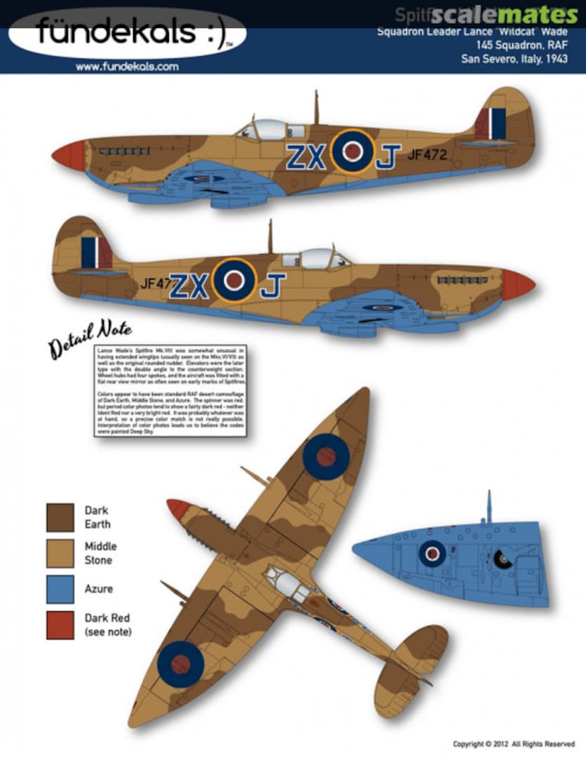 Boxart Spitfire Mk.VIII, JF472 48-A08 fündekals