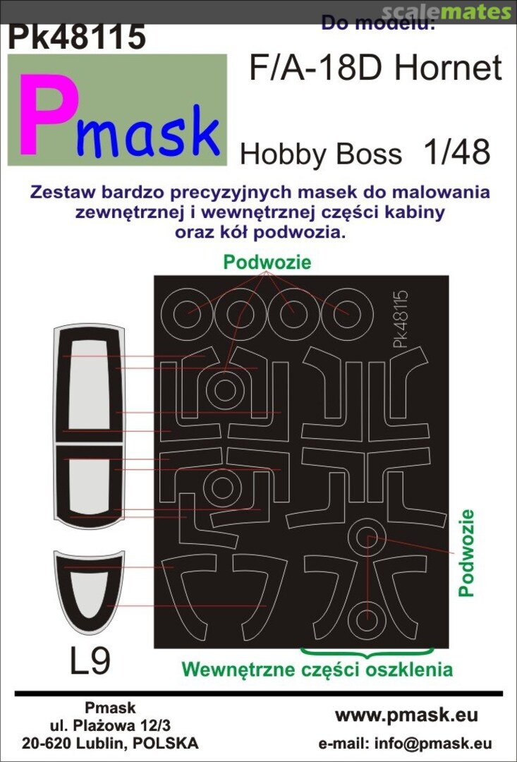 Boxart Maski do kabin F/A-18D Hornet PK48115 Pmask