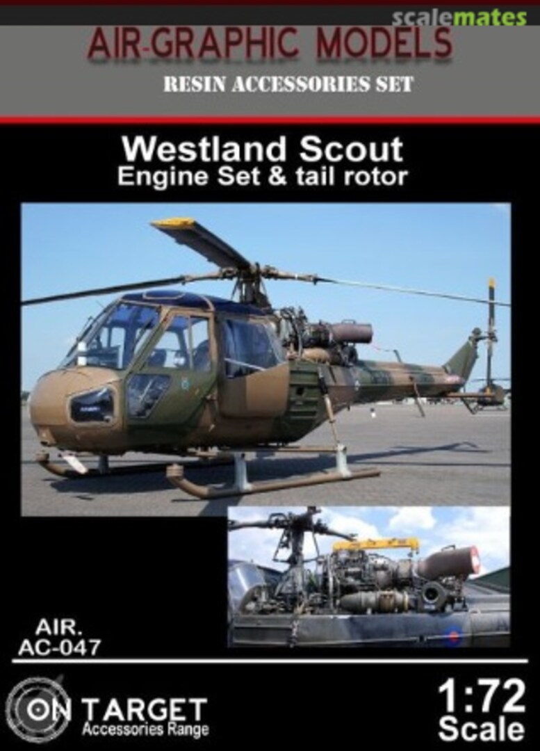 Boxart Westland Scout Engine Set & tail rotor AIR.AC-047 Air-Graphic Models