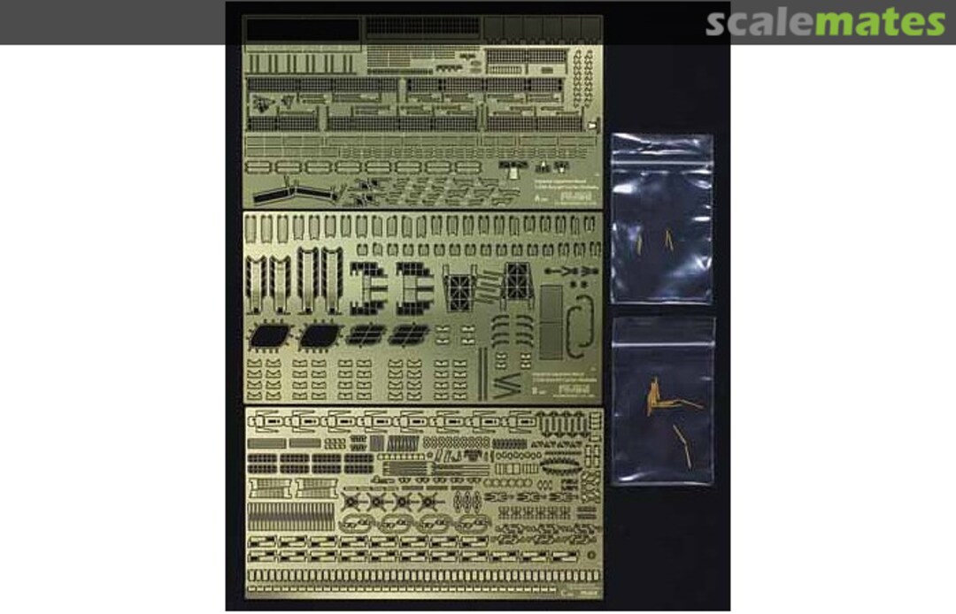 Contents IJN Aircraft Carrier Shokaku Photo-Etched Parts A/B/C & 12.7cm Gun Barrel (Brass) 11223 Fujimi