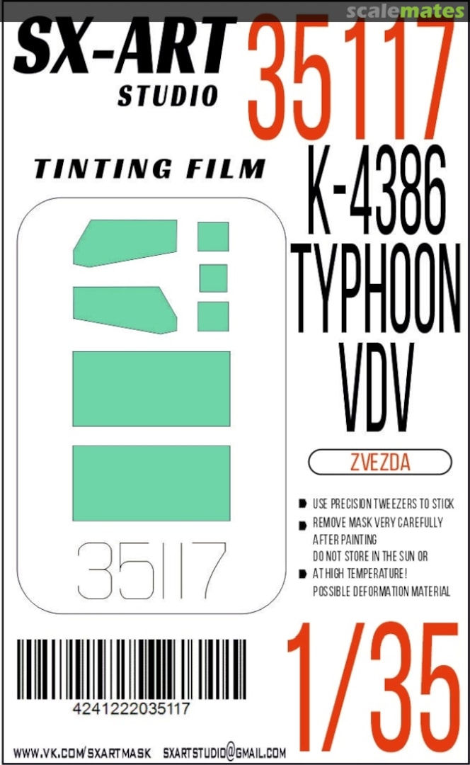 Boxart K-4386 Typhoon-VDV tinting film (blue-green) 35117 SX-Art