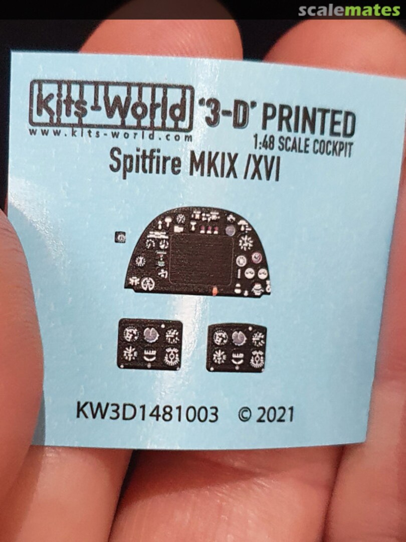 Boxart Spitfire MK IX / XVI Instrument Panels KW3D1481003 Kits-World