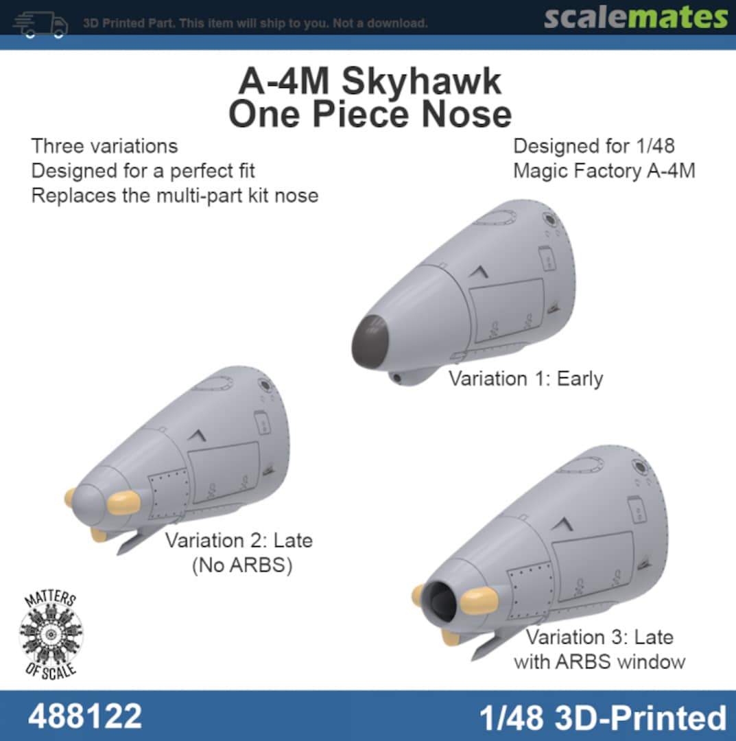 Boxart One-Piece Nose for Magic Factory A-4M 488122 Matters of Scale