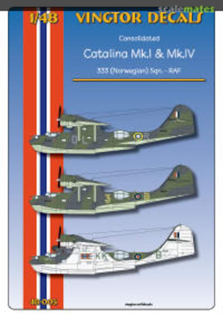 Boxart Consolidated Catalina Mk.I & Mk.IV 48-005 Vingtor Decals