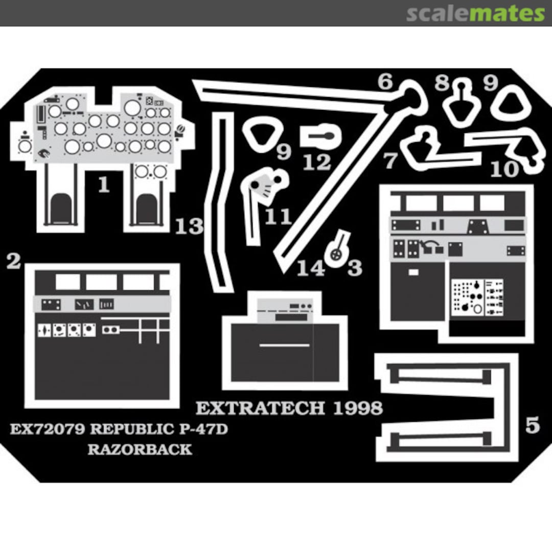 Boxart P-47D Thunderbolt "Razorback" interior EX 72079 Extratech