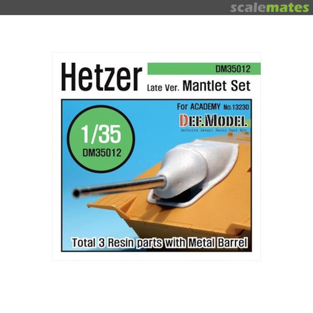 Boxart Hetzer Late version Mantlet Set DM35012 Def.Model