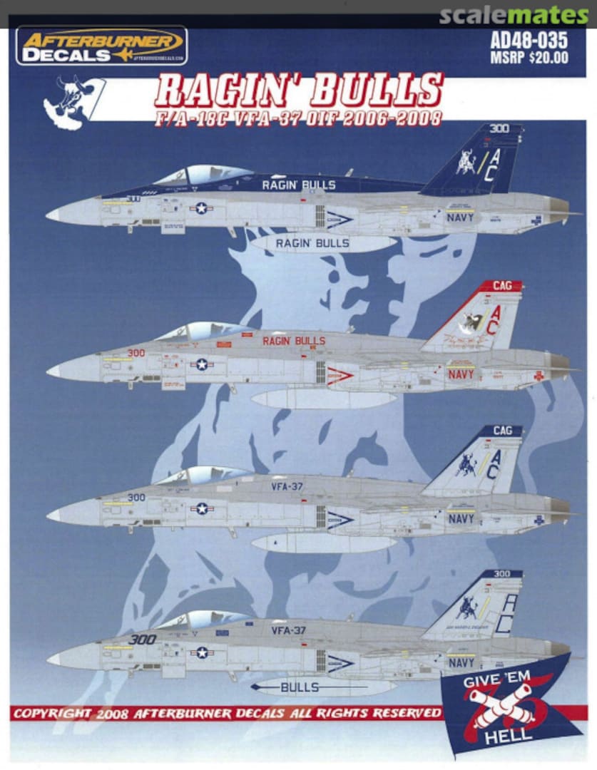 Boxart Ragin' Bulls AD48-035 Afterburner Decals