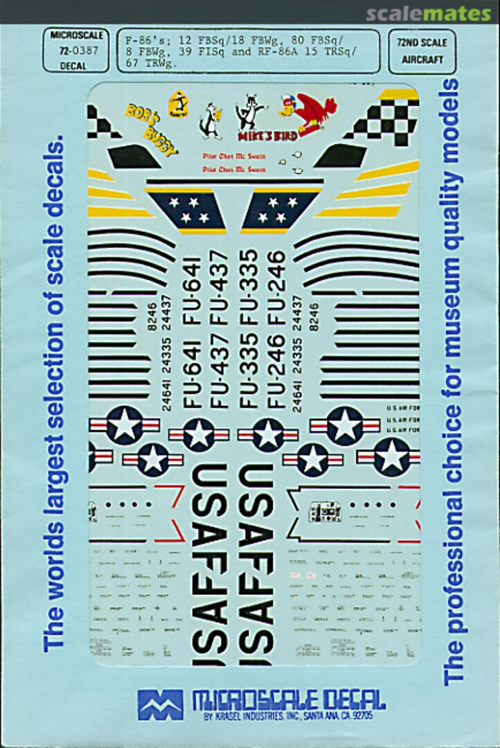 Boxart North American F-86 Sabre 72-387 Microscale