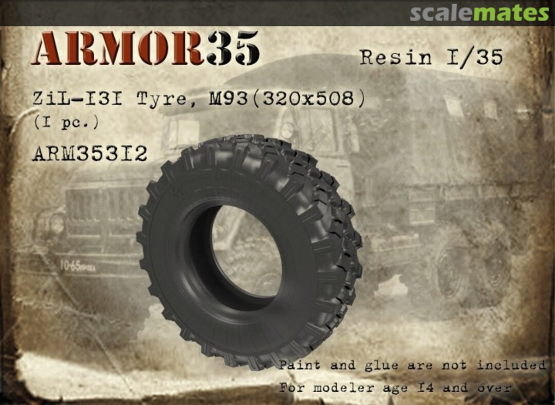 Boxart ZiL-131 Tyre, М93(320х508), (1 pc.) ARM35312 Armor35