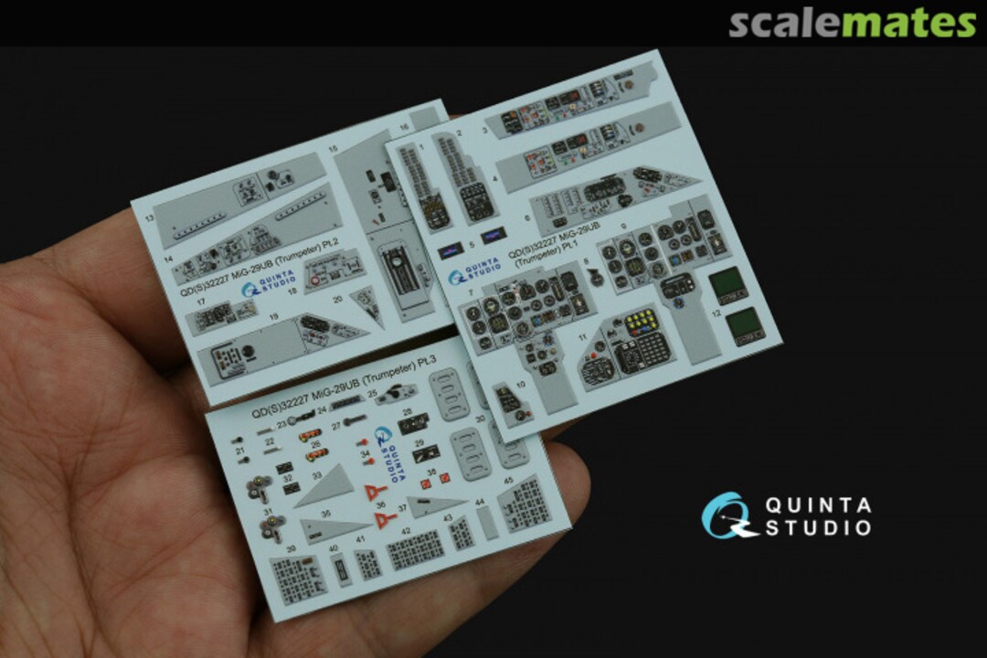 Contents MiG-29UB interior 3D decals QDS-32227 Quinta Studio