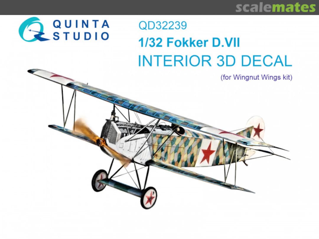 Boxart Fokker D.VII interior 3D decals QD32239 Quinta Studio