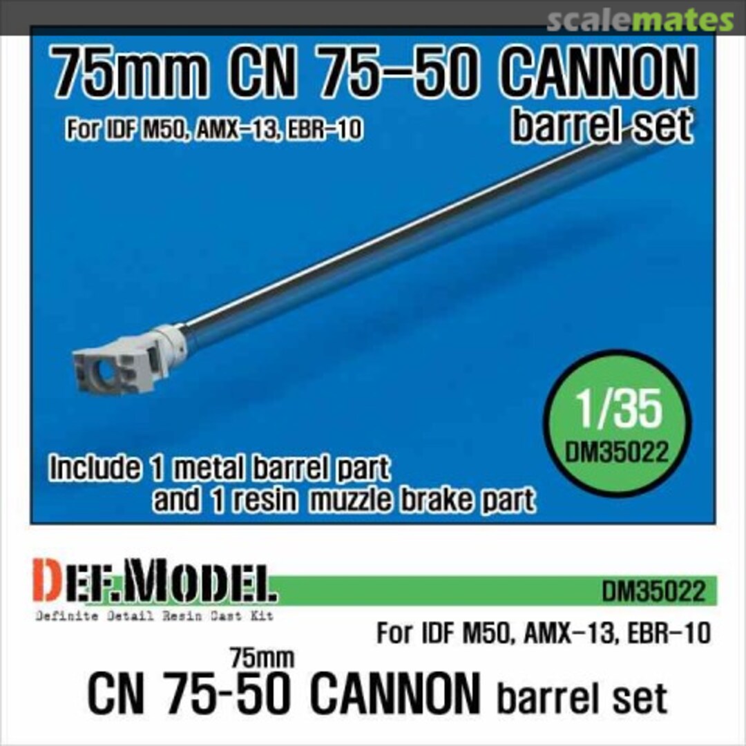 Boxart CN 75-50 CANNON Barrel Set DM35022 Def.Model