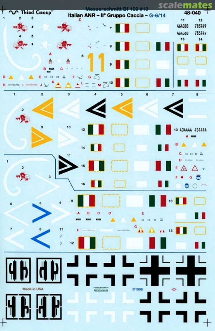 Boxart Messerschmitt Bf 109G-6/14 48-040 Third Group Decals