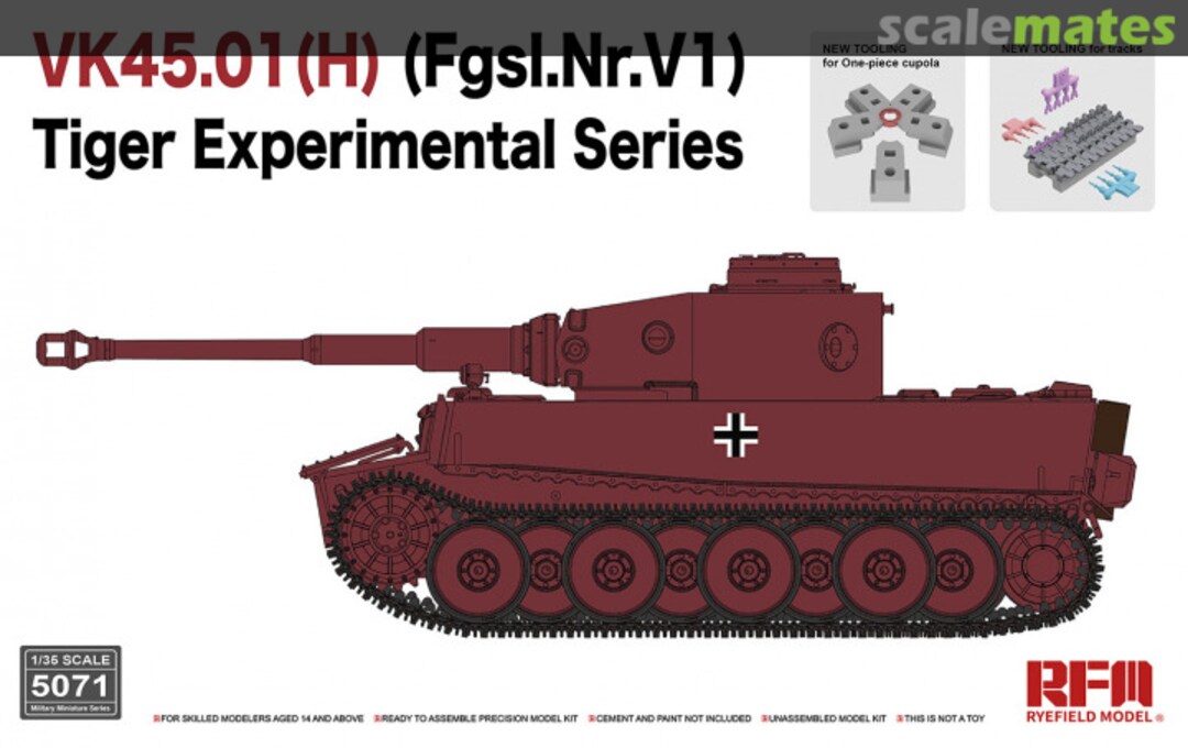 Boxart VK45.01(H) (Fgsl.Nr.V1) Tiger Experimental Series RM-5071 Rye Field Model