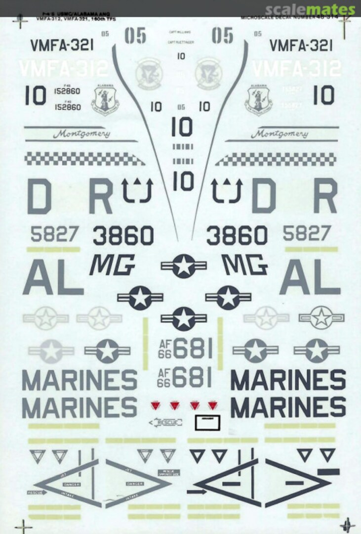 Boxart F-4’s USMC/Alabama ANG 48-0314 Microscale