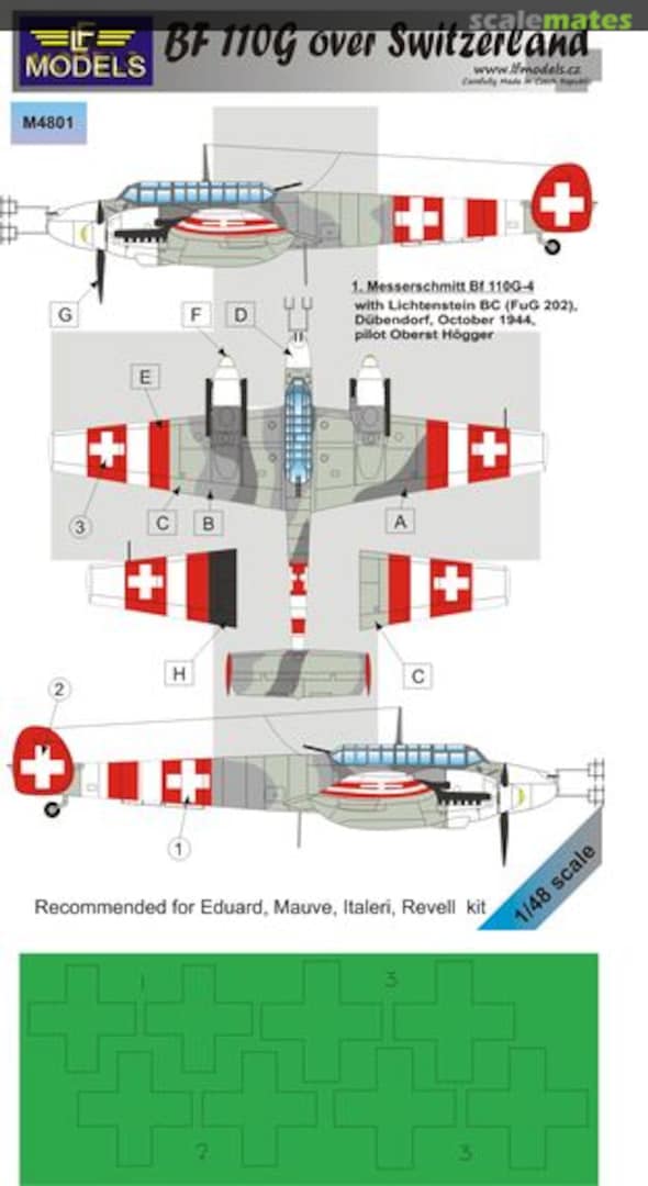 Boxart Bf 110G Over Switzerland M4801 LF Models