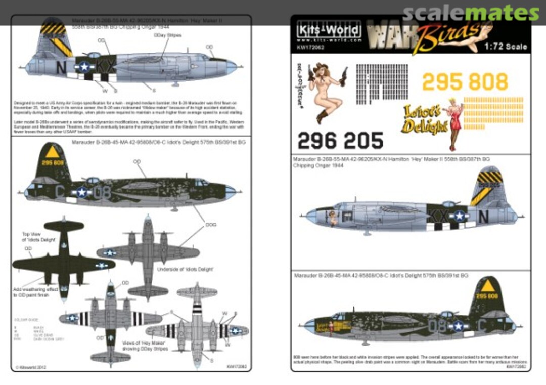 Boxart B-26 Marauders KW172062 Kits-World