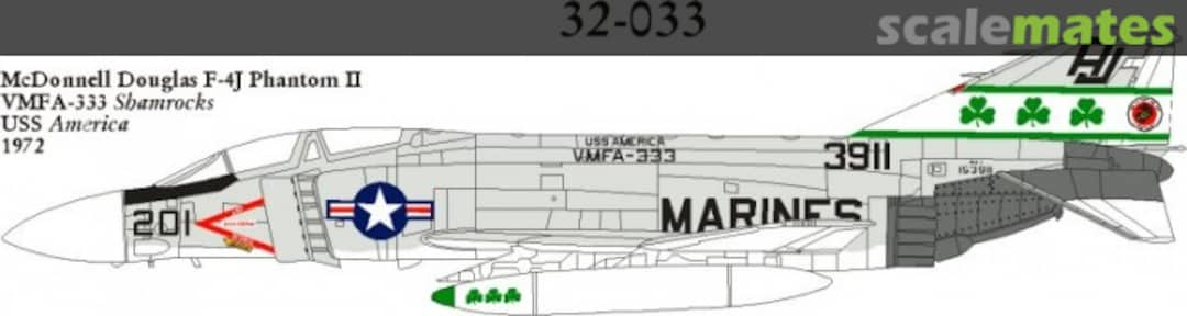 Boxart 32033 Decals F-4J Phantom II VMFA-333 Shamrocks 32033 CAM