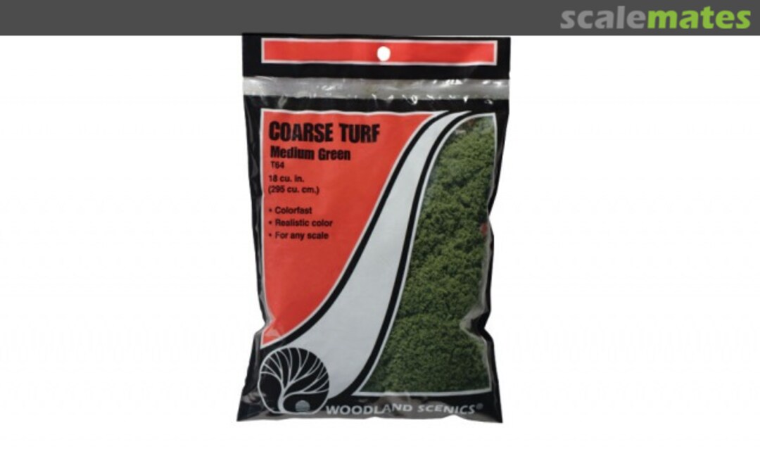 Boxart Coarse Turf Medium Green Bag T64 Woodland Scenics