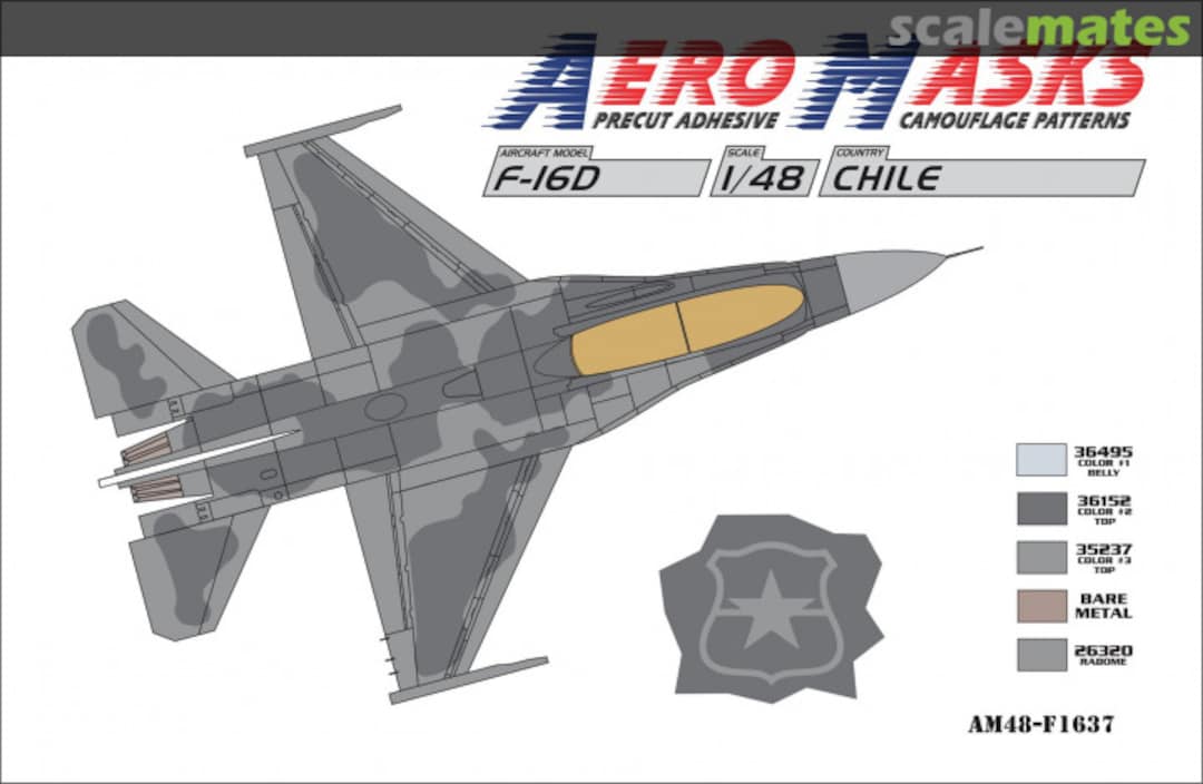 Boxart F-16D Chile AM48-F1637 AeroMasks