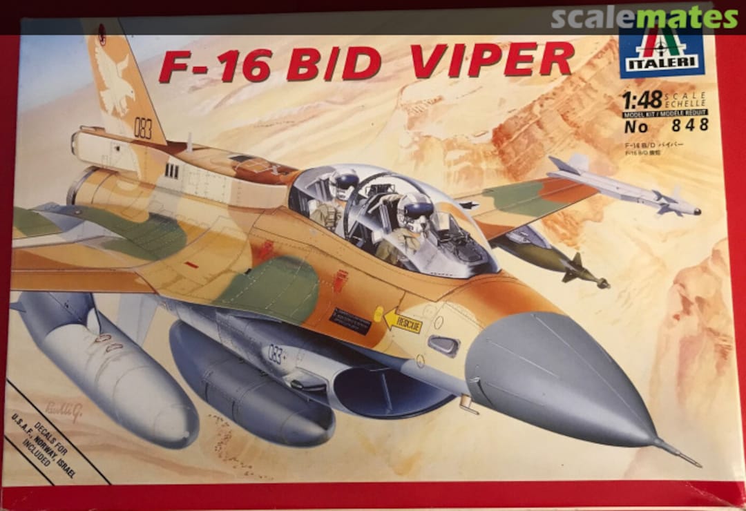 Boxart F-16 B/D Viper 848 Italeri