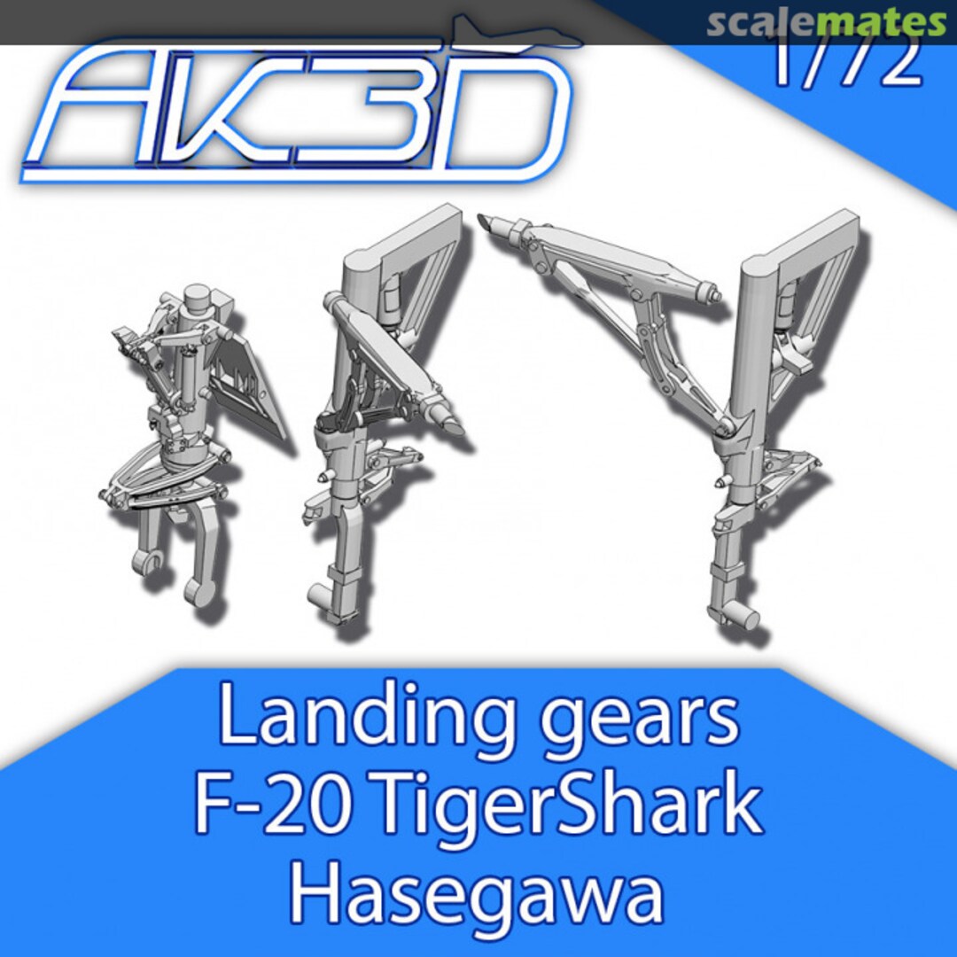 Boxart Landing gears F-20 TigerShark Hasegawa 72-AG002 AK3D